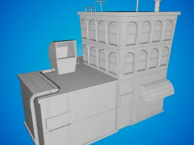  building cartoon Low-poly 3D model