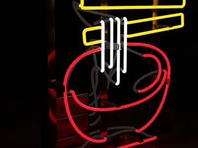 Neon Ramen Sign 3D model