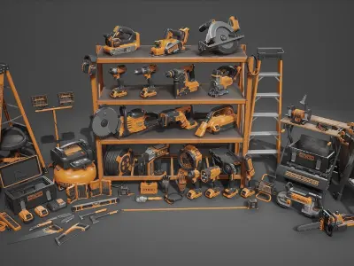 Power Tools Pack Low-poly 3D model