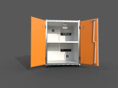 Electric Cabinet Low-poly 3D model