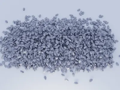 Sharp rocks debris Low-poly 3D model