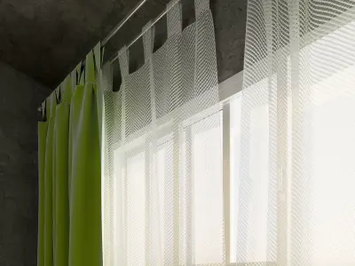 Curtain Room Set 3D model