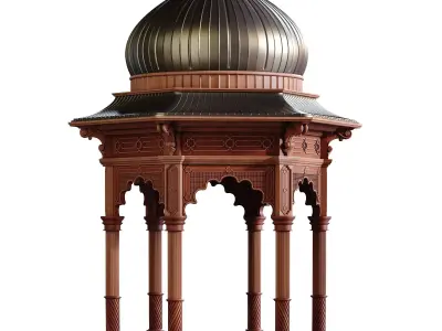 morrocon gazebo 937 Low-poly 3D model