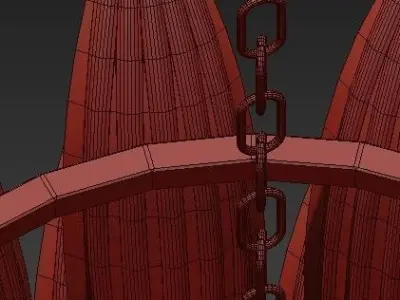 Cascading Chandeliers Noir 3D model