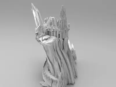 Lizard Man Mining colony Mountain Kitbash  3D model