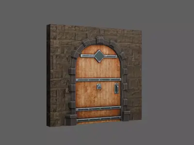 Medieval Doors Pack 01 Low-poly 3D model