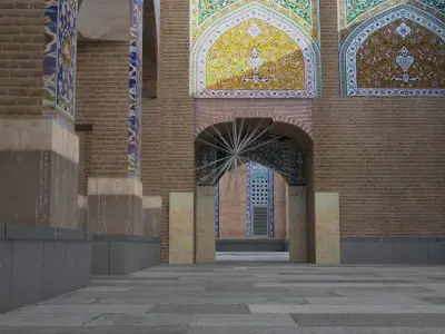 Sheikh Safiuddin Ardabili  Low-poly 3D model