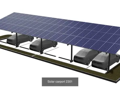 Parking and Carport 3D Model Pack
