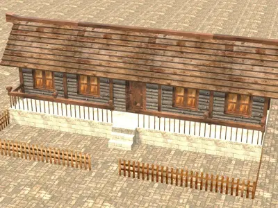 Medieval house thirteen 9 Low-poly 3D model