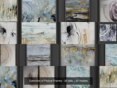 Collection of Picture Frames - 20 sets  3D Model Pack 2