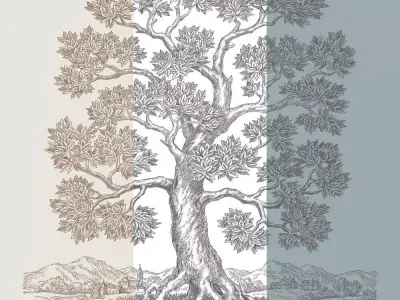 Grand Heritage Tree Mural Texture