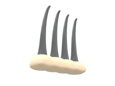 Hair Follicle Macro Icon v1 001 Low-poly 3D model