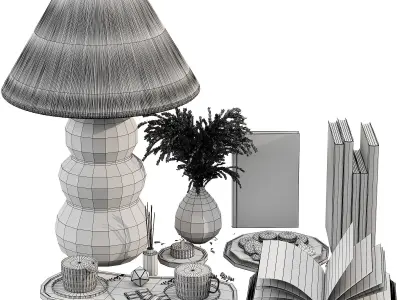 Decorative set 02 3D model 19