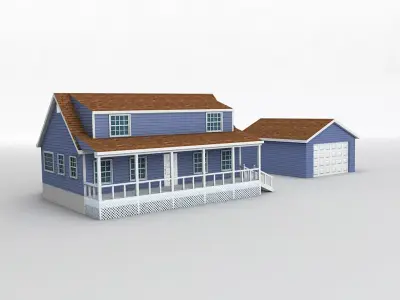 House 10 Low-poly 3D model