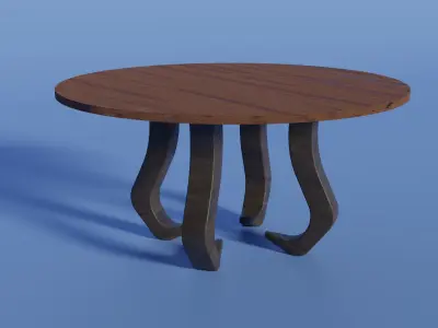 Hotels table Low-poly 3D model