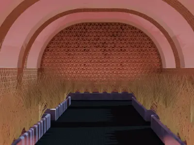 Mars farm Low-poly 3D model