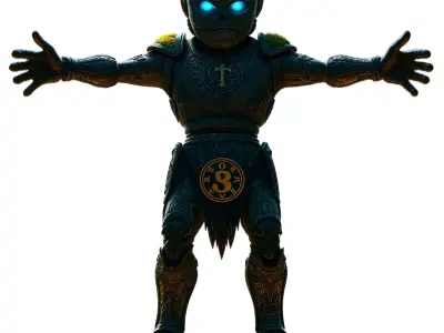 Mystical Warrior Automaton model pack Low-poly 3D model