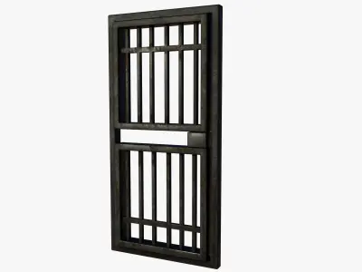 Medieval Door Low-poly 3D model 45