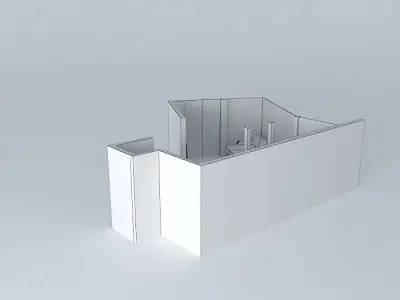 sandraorkut bathroom with door Free 3D model