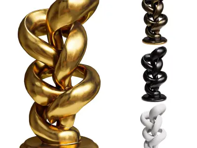Abstract sculpture 3 Low-poly 3D model