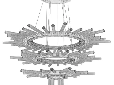 MAJESTIC CHANDELIER Low-poly 3D model