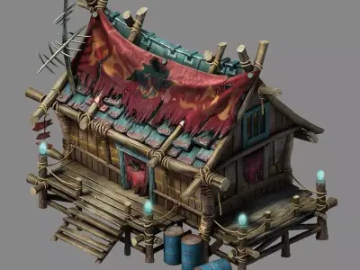 Steam Harbour - Campground - Building 01 3D model