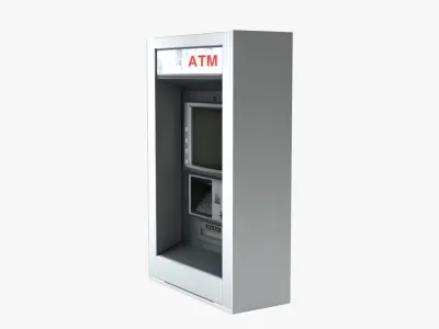 ATM Wall Mount Low-poly 3D model