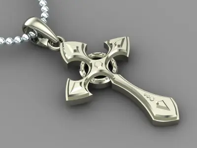 Light Gold Cross New Design  CP 54 3D print model