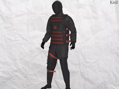 Sci fi Outfit Male Marvelous designer Clo3d OBJ mtl FBX ZPRJ 3D model