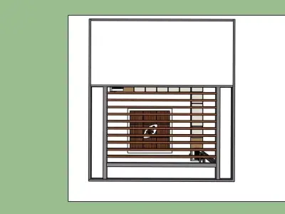 Outdoor Lounge Seating Area with Pergola  3D Sketchup Model 3D model