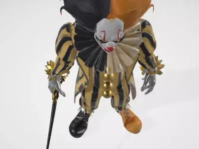 YellowBlack Evil Clown 3D print model