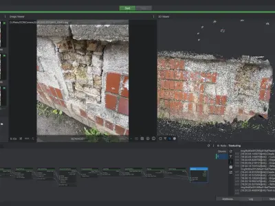 3DF Zephyr - The Wall 3 Low-poly 3D model