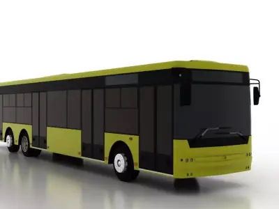Bus Bogdan A80190 Low Low-poly 3D model
