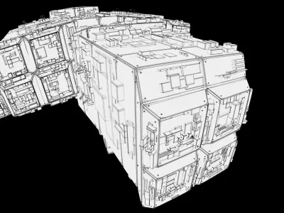 Starship - Full Render Scene 3D model