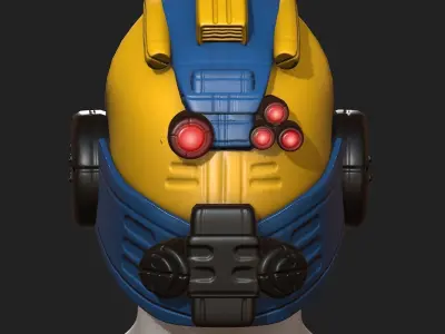Helmet scifi fantasy futuristic military Scifi  Low-poly 3D model order