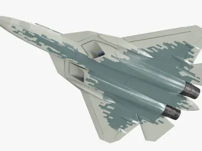  Su 57 Aircraft Fifth Gen Fighter in Flight Simplified 