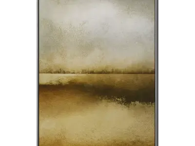 Set of 3 Abstract Paintings in Frames 3D model 113