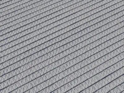 Ribbed Terracotta Wall Tiles PBR Texture Texture