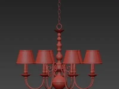 CHANDELIER BOURBON 3D model
