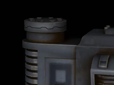 Sci-Fi-Wall Vent Low-poly 3D model