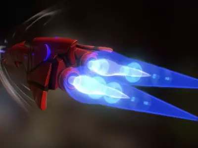 Spaceship - Keeper - Red Version 3D model