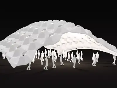 hexagonal CUBIERTA 3D model
