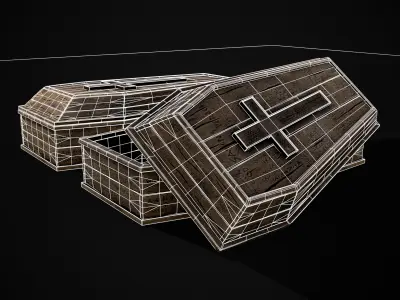Coffin of the Damned Low-poly 3D model