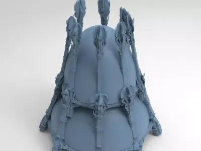 Ancient Crete stone theatre  Low-poly 3D model