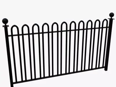 Metal Fence 3D model 2