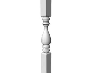 Baluster pedestal 3D model