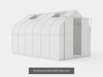 Collection of Greenhouse Diana Glass ALU - 5 Models 3D Model Pack