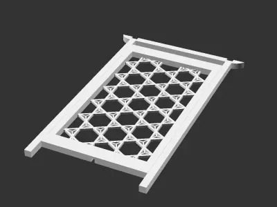 Kumiko Japanese Shoji Lantern - Yae-Kagome 3D print model