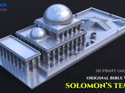 Solomons Temple 3D print Original Bible Version 3D print model