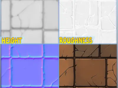 Stylized Tile Seamless Texture Texture 3